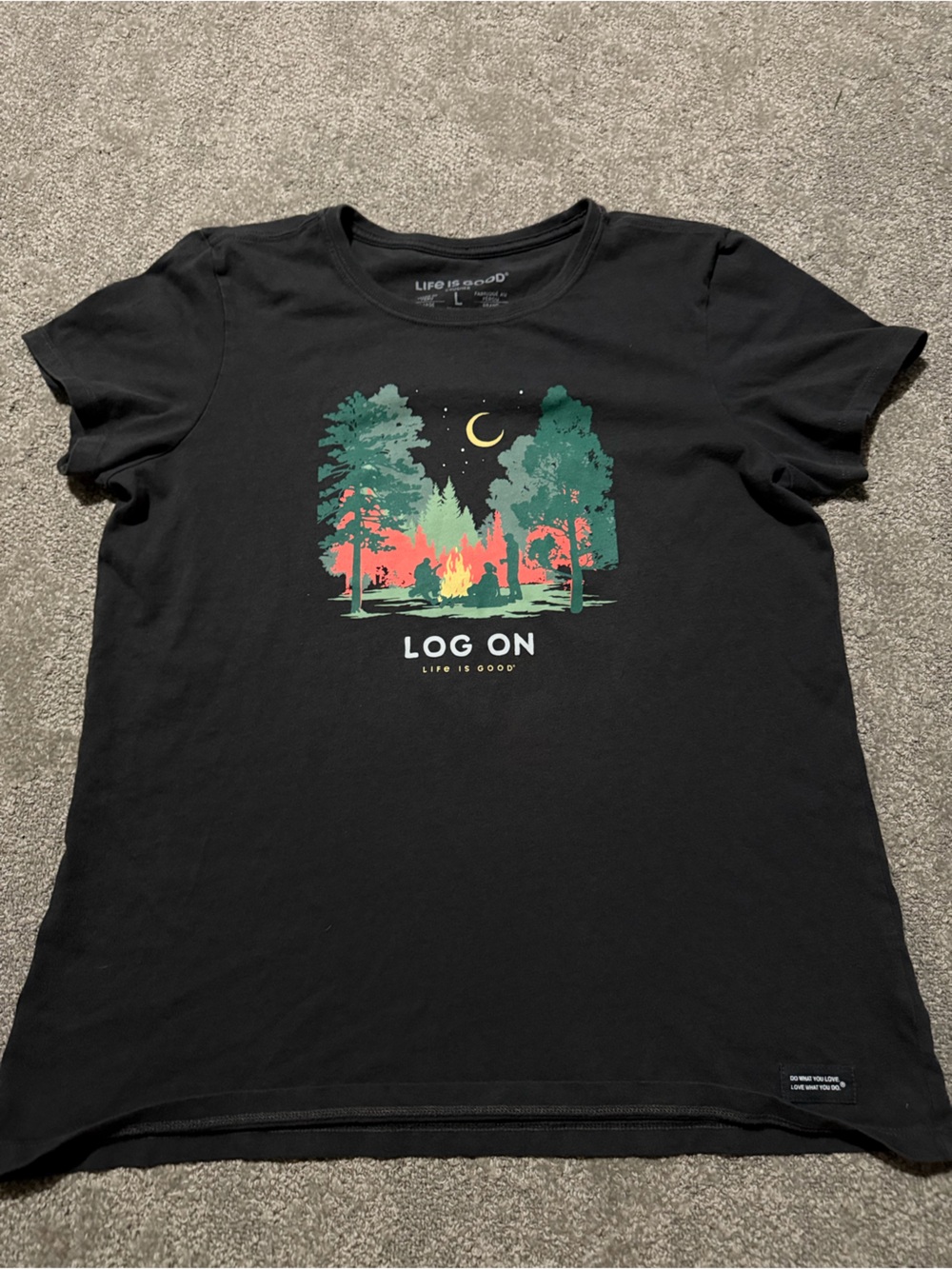 Life Is Good women’s black shirt with outdoor theme size large super soft - Picture 2 of 8